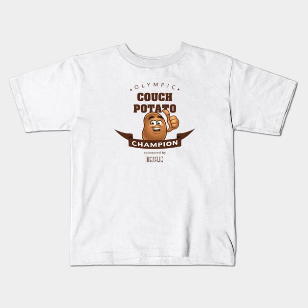 Olympic couch potato Kids T-Shirt by Krisco